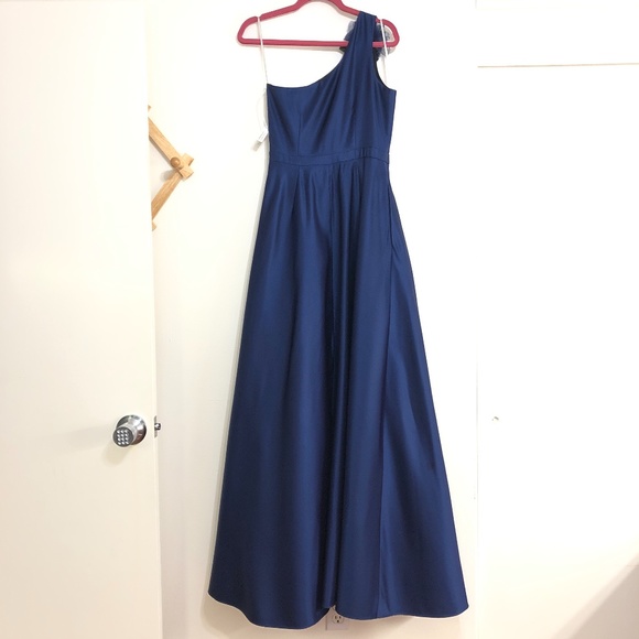 Marchesa Notte Duchess One Shoulder Flower Gown - Picture 10 of 12